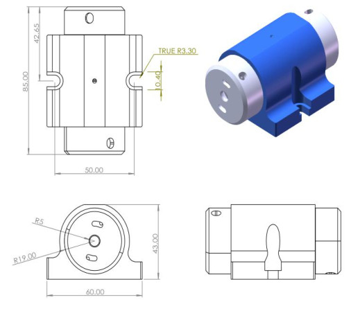 5 mm helder diafragma 1064nm TGG Faraday Isolator met dubbele ontsnappingsraam 0