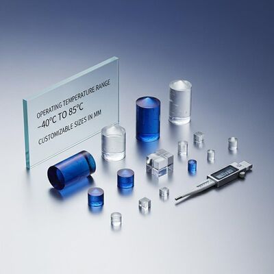 Operating temperature range minus 40 degrees Celsius to 85 degrees Celsius magnetically optical crystals customizable typical sizes in mm scale for precision instruments